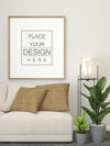 Poster Frame Mockup In Living Room Psd