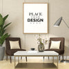 Poster Frame Mockup In Living Room Psd