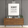 Poster Frame Mockup In Living Room Psd