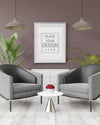 Poster Frame Mockup In Living Room Psd