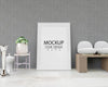 Poster Frame Mockup In Living Room Psd