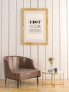 Poster Frame Mockup In Living Room Psd