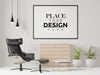 Poster Frame Mockup In Living Room Psd