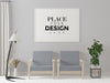 Poster Frame Mockup In Living Room Psd