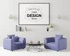 Poster Frame Mockup In Living Room Psd