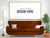 Poster Frame Mockup In Living Room Psd