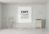 Poster Frame Mockup In Living Room Psd