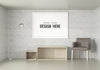 Poster Frame Mockup In Living Room Psd