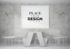 Poster Frame Mockup In Living Room Psd