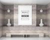 Poster Frame Mockup In Living Room Psd