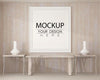 Poster Frame Mockup In Living Room Psd