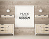 Poster Frame Mockup In Living Room Psd