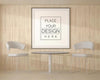 Poster Frame Mockup In Living Room Psd