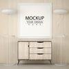 Poster Frame Mockup In Living Room Psd