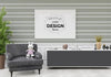 Poster Frame Mockup In Living Room Psd