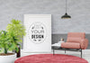 Poster Frame Mockup In Living Room Psd