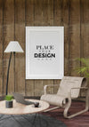 Poster Frame Mockup In Living Room Psd