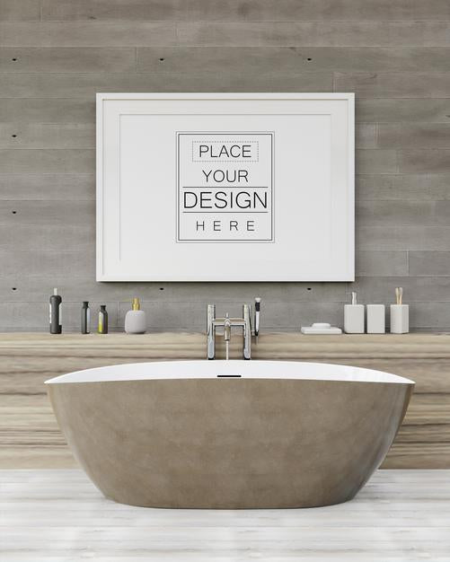 Poster Frame Mockup In Living Room Psd