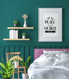 Poster Frame Mockup Interior In A Bedroom Psd