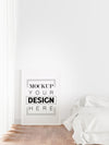 Poster Frame Mockup Interior In A Bedroom Psd