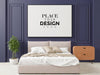 Poster Frame Mockup Interior In A Bedroom Psd