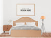 Poster Frame Mockup Interior In A Bedroom Psd