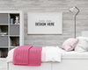 Poster Frame Mockup Interior In A Bedroom Psd