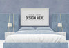 Poster Frame Mockup Interior In A Bedroom Psd