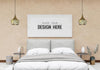 Poster Frame Mockup Interior In A Bedroom Psd