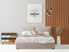 Poster Frame Mockup Interior In A Bedroom Psd