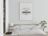 Poster Frame Mockup Interior In A Bedroom Psd