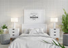 Poster Frame Mockup Interior In A Bedroom Psd