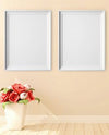 Poster Frame Mockup With Beautiful Flowers