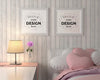 Poster Frames In Bedroom Psd