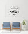 Poster Frames In Waiting Room Mockup Psd