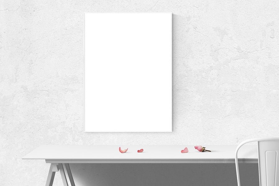 White Poster and Frame Mockup Photo Mockup