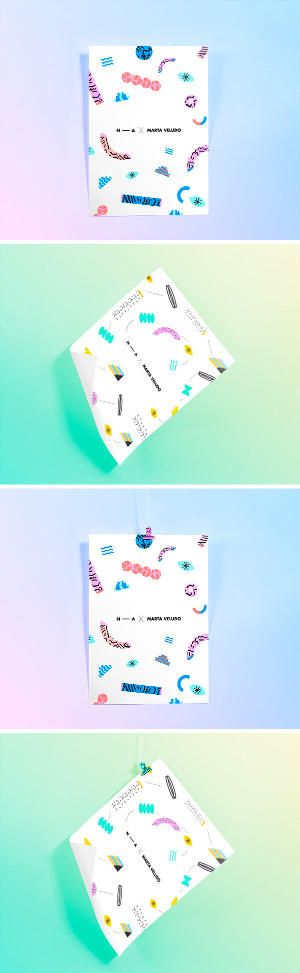 Set of 2 Clean Poster MockUps PSD