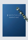 Poster Mockup With Eucalyptus Leaves Psd