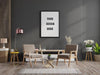 Poster Mockup With Vertical Frame On Grey Wall In Living Room Interior With Wooden Chairs Psd