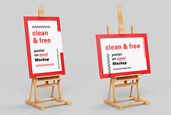 Poster On Easel Mockup