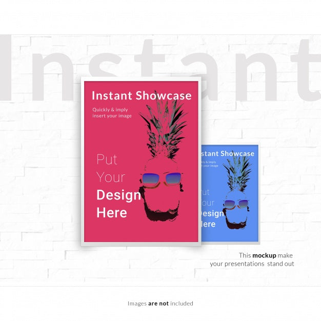 Poster On Wall Mock Up Psd