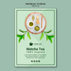 Poster Template For Matcha Tea Concept Psd