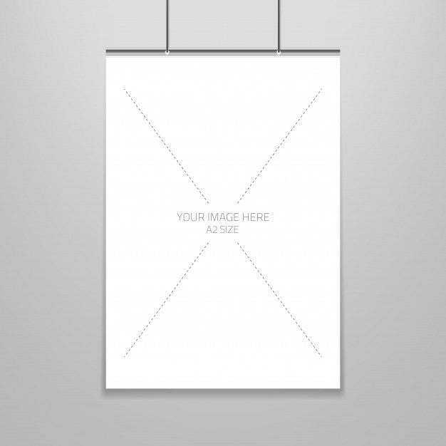 Empty White Poster Template Mockup