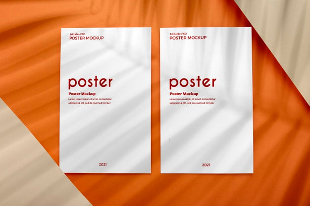 Poster Template On Earth Colors Background Psd