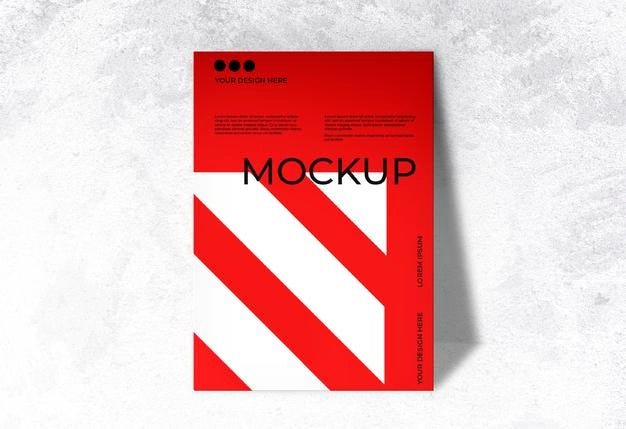 Poster With Shadow Over Concrete Surface Mockup Psd