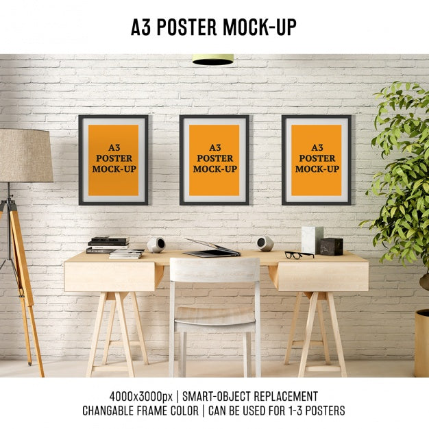 Posters Mock Up Design Psd