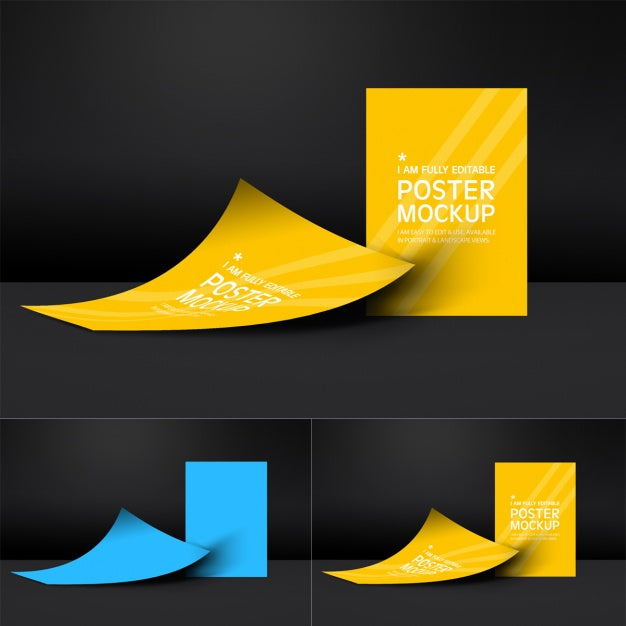 Posters Mock Up Template Psd