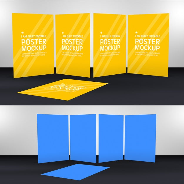 Posters Mock Up Template Psd