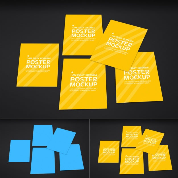 Posters Mock Up Template Psd