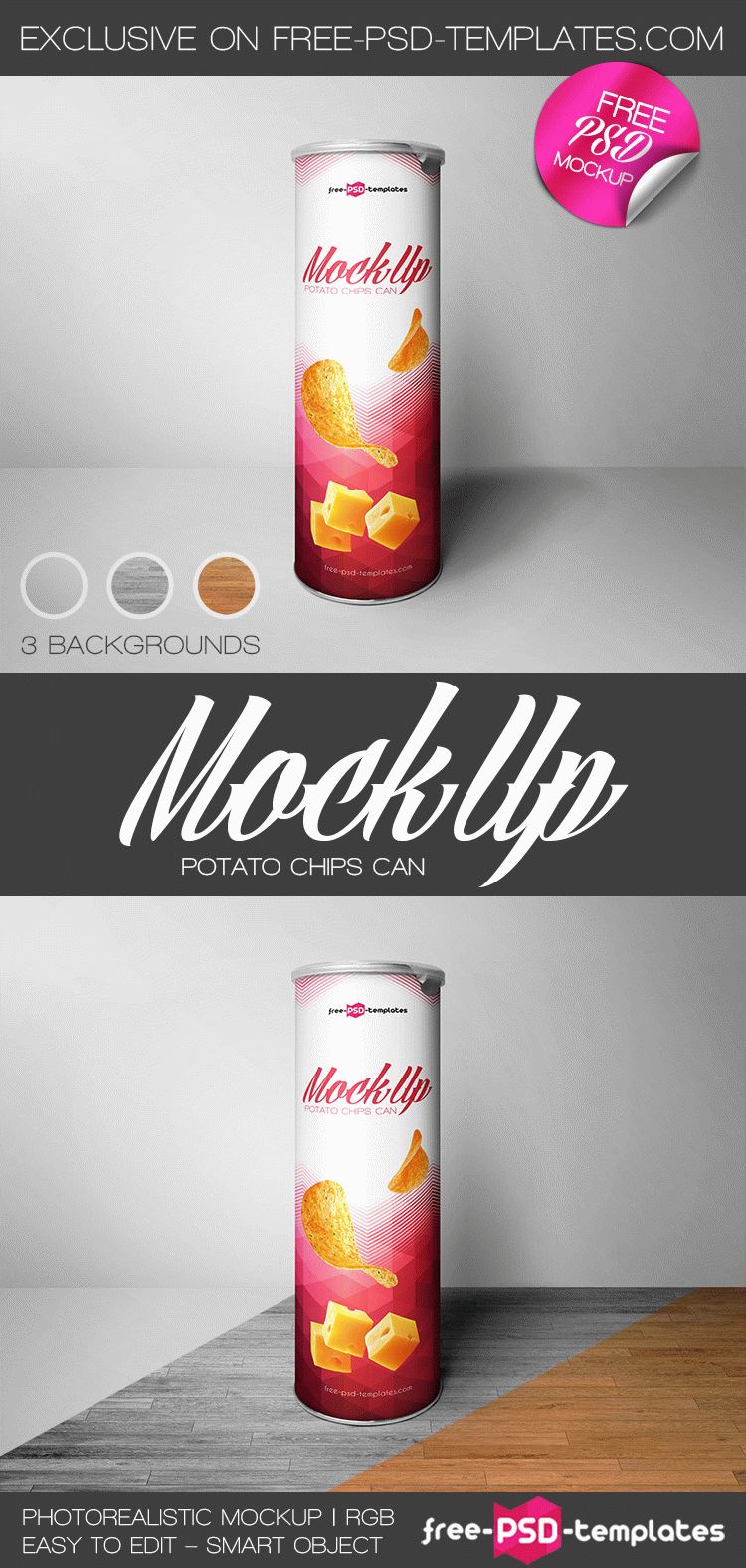Potato Chips Can Mock-Up In Psd